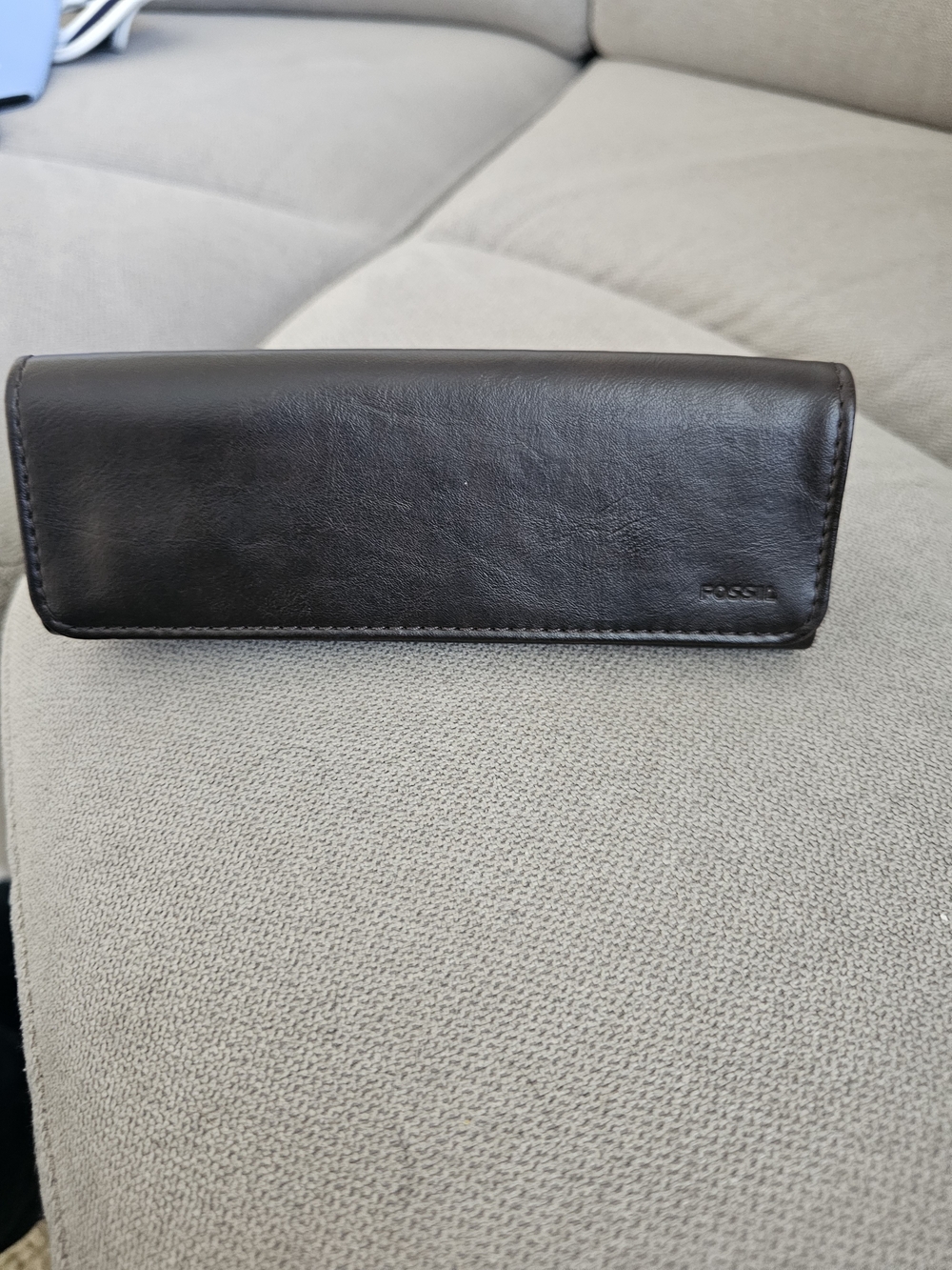 Fossil Black Leather Eyeglass Case